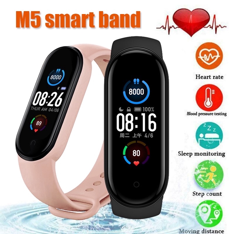 M5 Smartband Bluetooth IP67 Waterproof Fitness Tracker Sport Heart Rate  Monitor Wristband IOS Android Smartwatch Fitpro Miband 5 | Shopee  Philippines