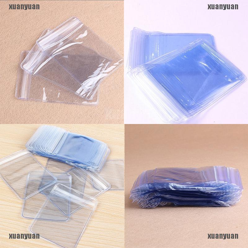 XYPH 100Pcs Clear PVC Plastic Coin Bag Case Wallets Storage Envelopes New Shopee Philippines