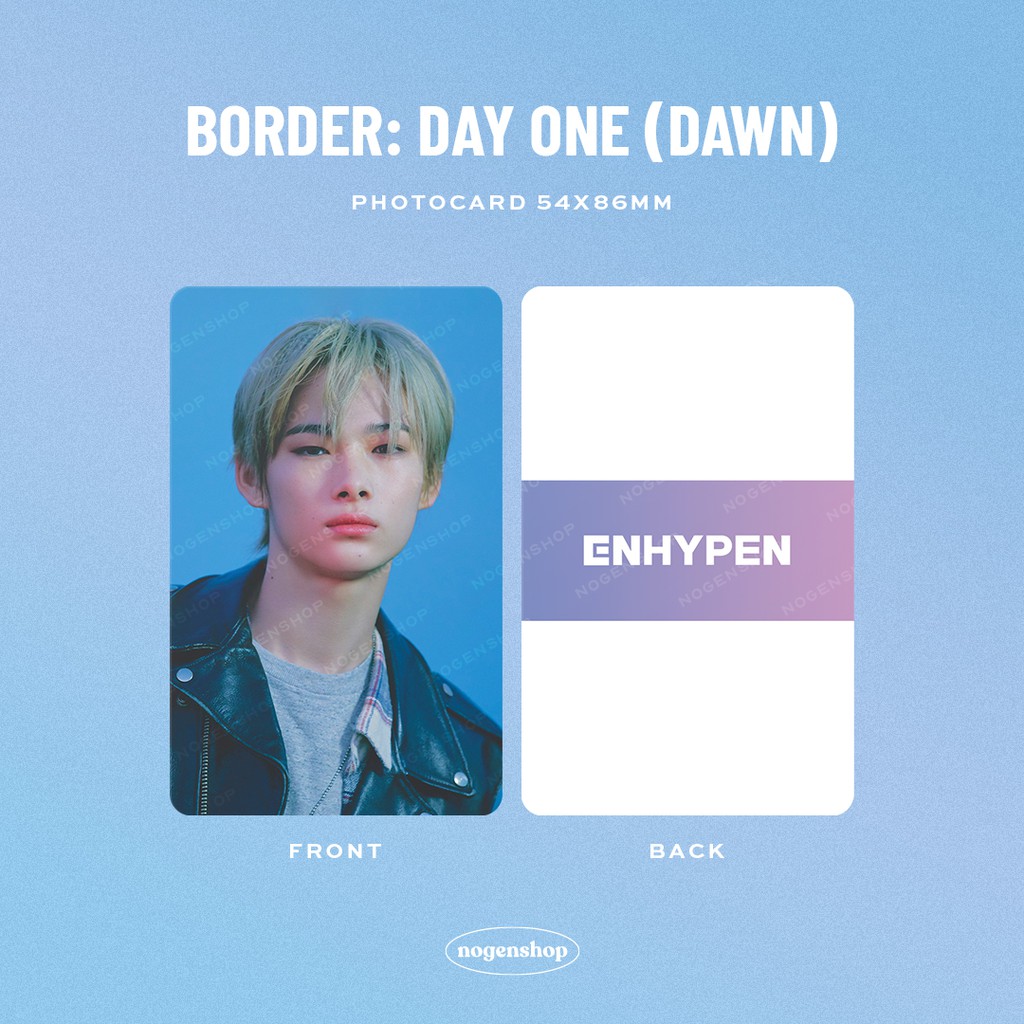 Photocard Enhypen Border Day One Dawn Ver Shopee Philippines