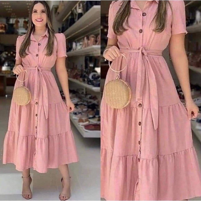 HQ fashion plain maxi dress casual | Shopee Philippines