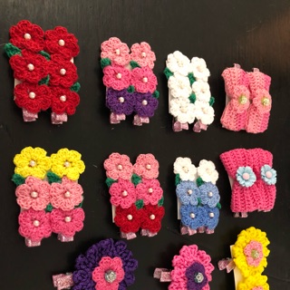 Crochet flower hairclip for girls, kids and ladies #1