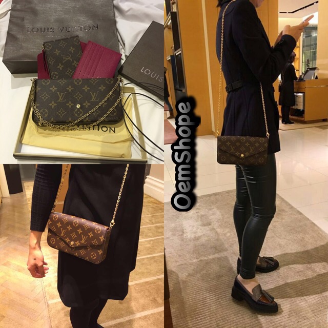 Louis Vuitton Pochette Felicie Sling Bag Chain (9A) | Shopee Philippines