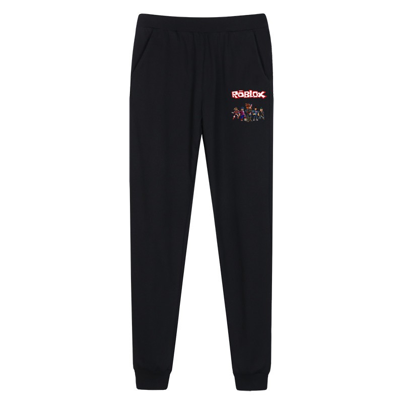 Boys Fashion Sweatpants Roblox Icon Trousers Kids Cotton Long Pants Shopee Philippines - grey sweat pants roblox