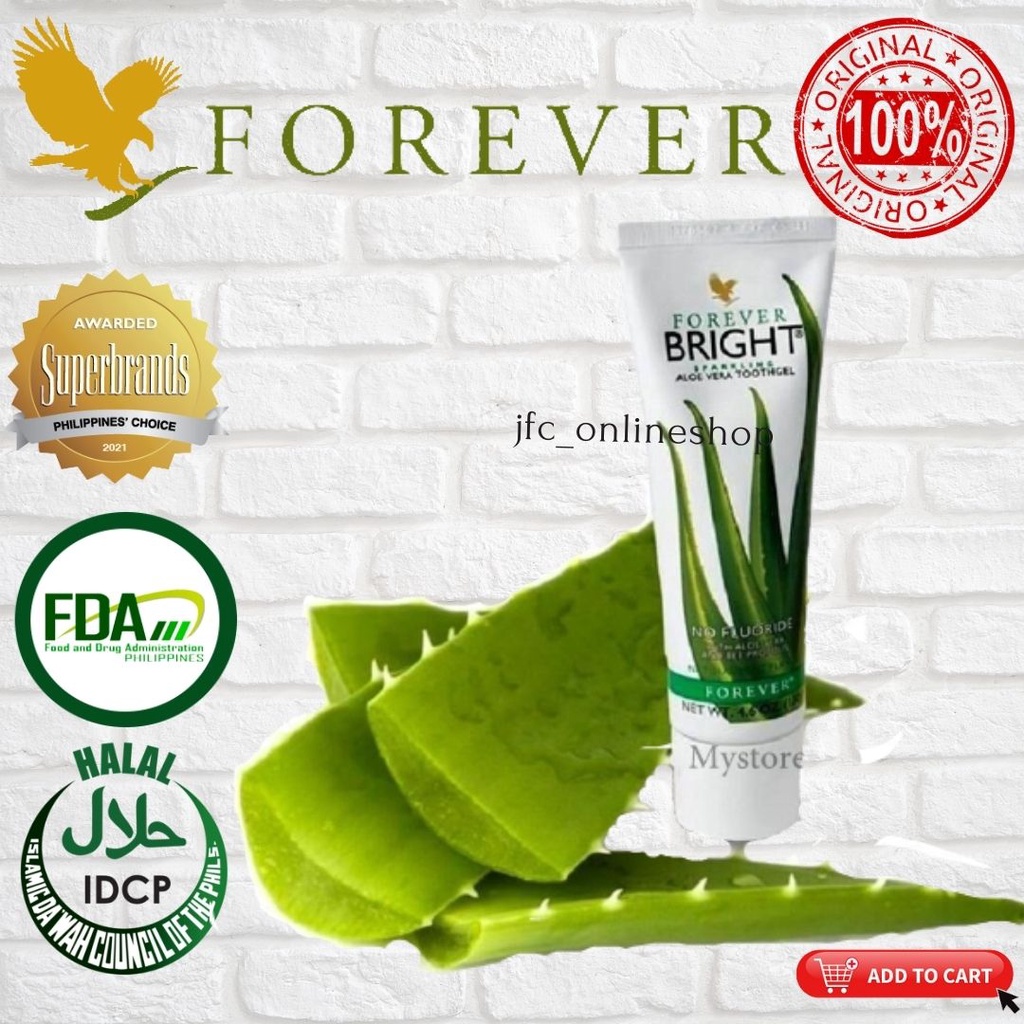 Authentic Forever Bright Sparkling Aloe Vera Toothgel 130g Shopee Philippines 4168