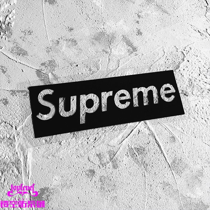 silver supreme sticker