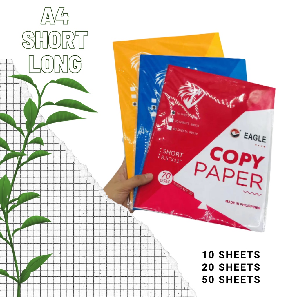 10/20/50 Sheets A4/Short/Long Copy Paper, Bond Paper, Photocopy Paper