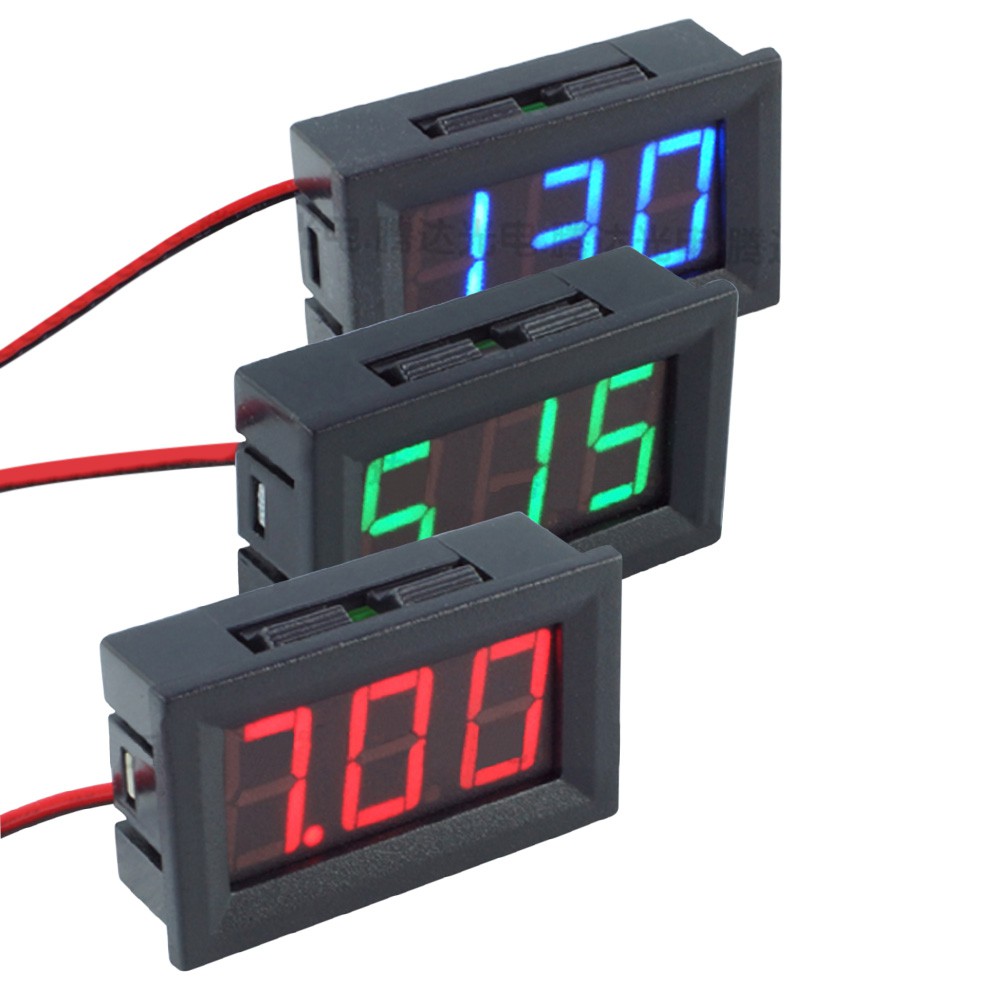 New Voltmeter Mini 2 Wire LED Panel Display 3-Digital DC 4.5-30V  Voltage Meter