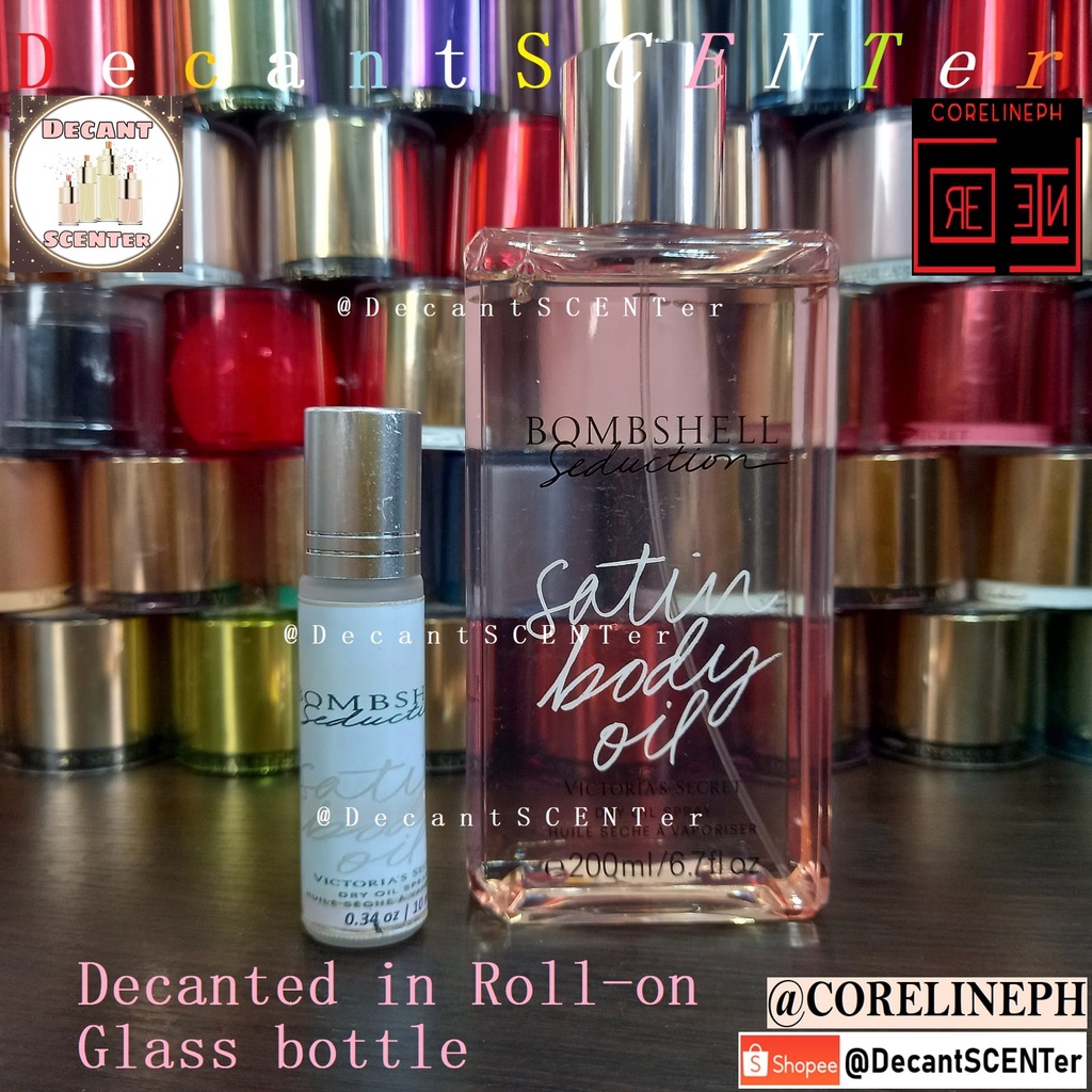 Victoria's Secret Satin Body Oil Scents in Travel Size 10ml Shopee