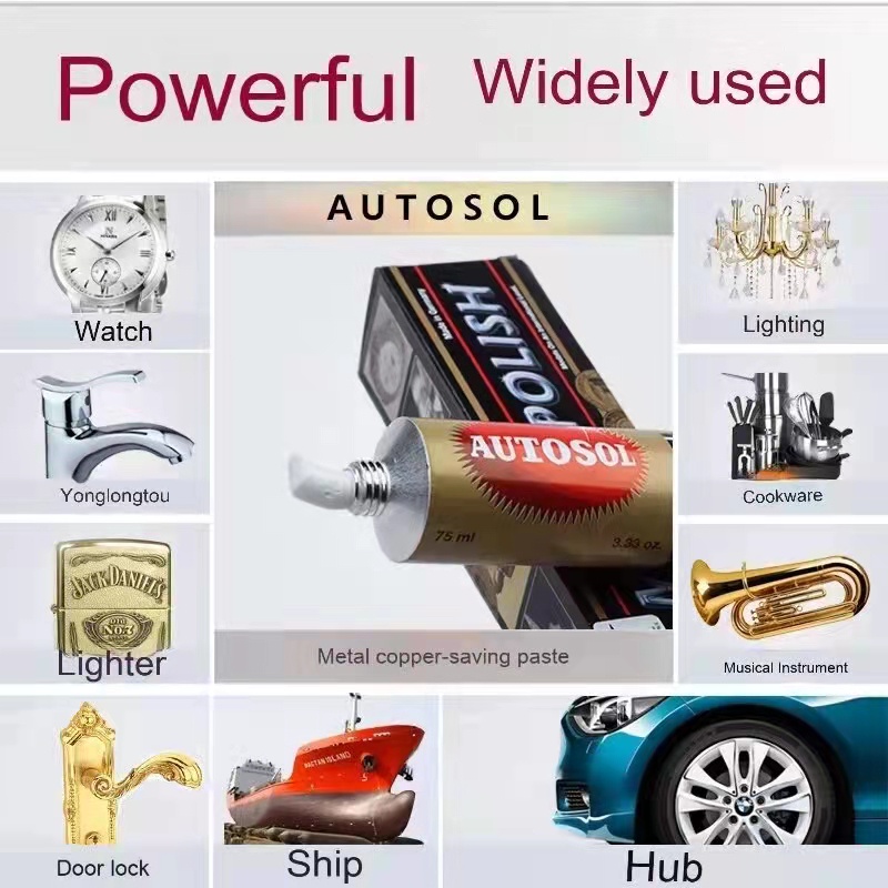 Autosol Metal Polish Cream Rust Remover, Stainless Steel, Polishing YMG