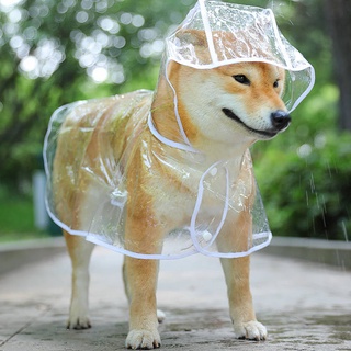 Transparent Puppy Dog Raincoat Medium to Large Dogs Samoyed Teddy Bichon Golden Retriever Cat Clothes Pet Clothing Supplies Pet clothes
