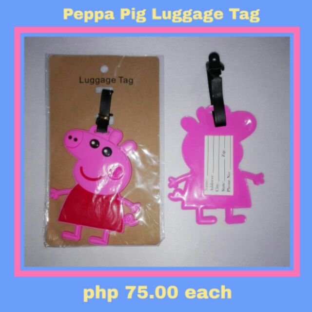 pig luggage tag