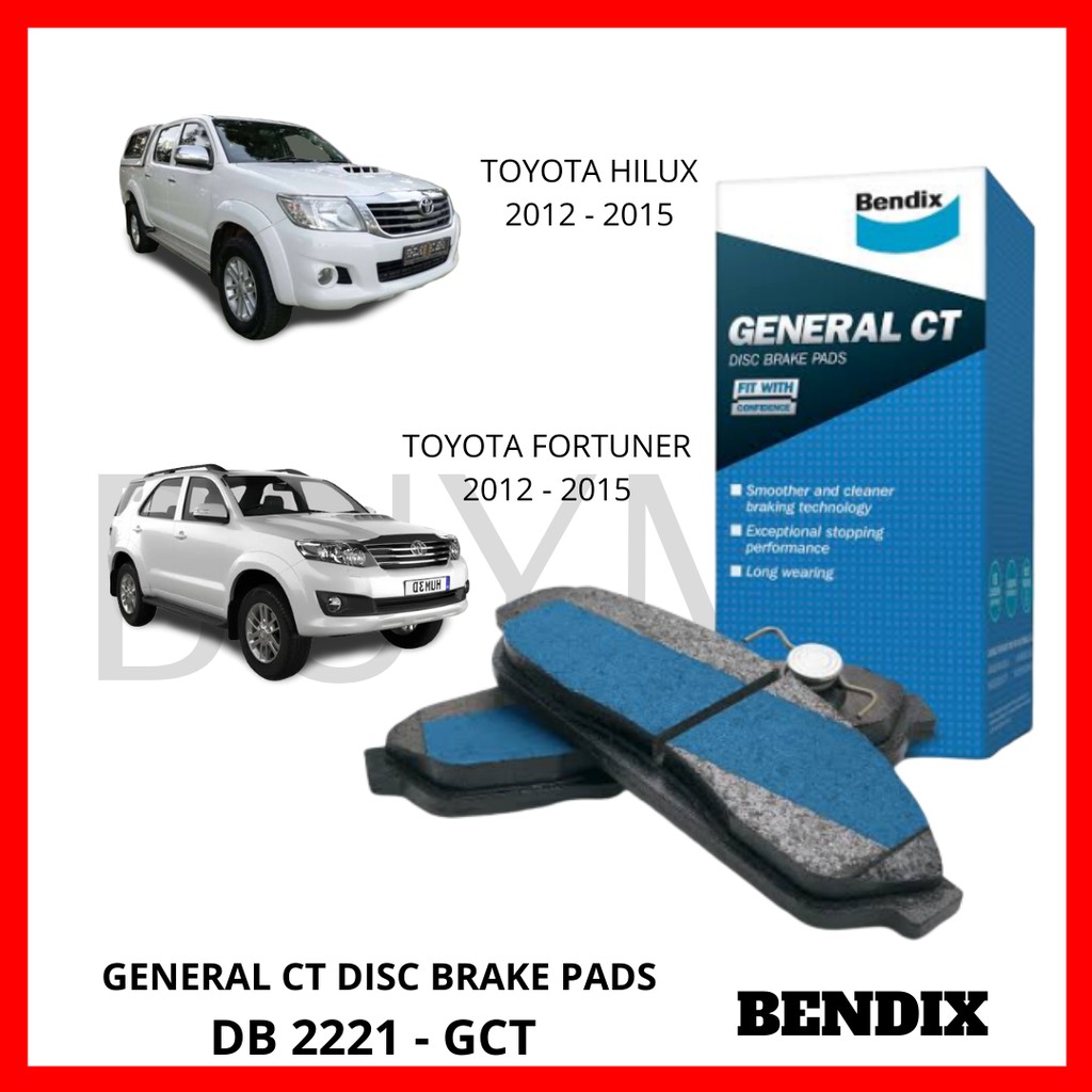 Bendix Brake Pad Front for Toyota HILUX & Toyota FORTUNER & Toyota