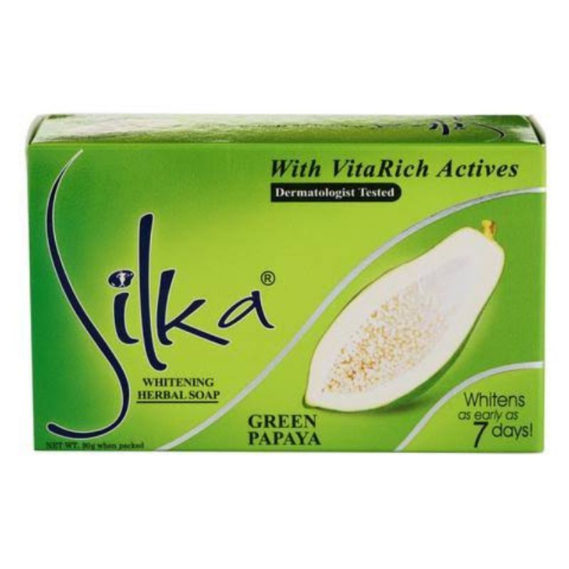 (ORIGINAL) Silka Green Papaya Whitening Herbal Soap (ORIGINAL) | Shopee ...