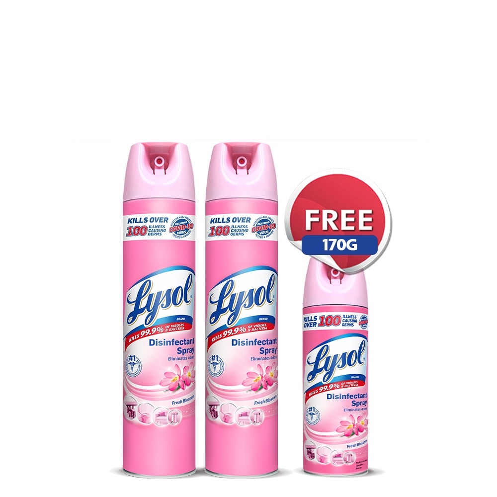 B2g1 Lysol Disinfectants Spray Fresh Blossoms 510gm Twin Pack Free Fresh Blossoms 170g 2043