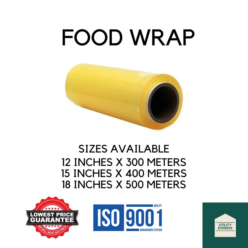 Aftrekken Misschien uitblinken Plastic Food Wrap [12" x 300 meters / 15" x 400m / 18" x 500m] Foodwrap  Cling Wrap Food Packaging | Shopee Philippines