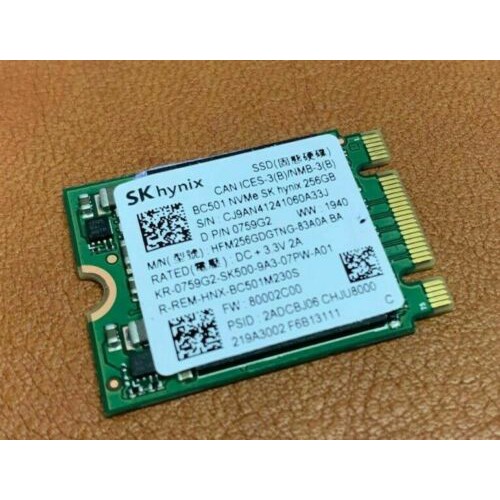 256GB 2230 PCIe NVMe SSD Internal SK HYNIX BC511 256GB 2230 PCIe NVMe SSD HFM256GDGTNI 82A0A 
