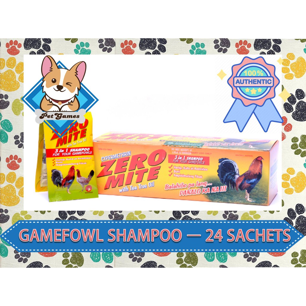 Zeromite Gamefowl Shampoo 24 Sachets Shopee Philippines