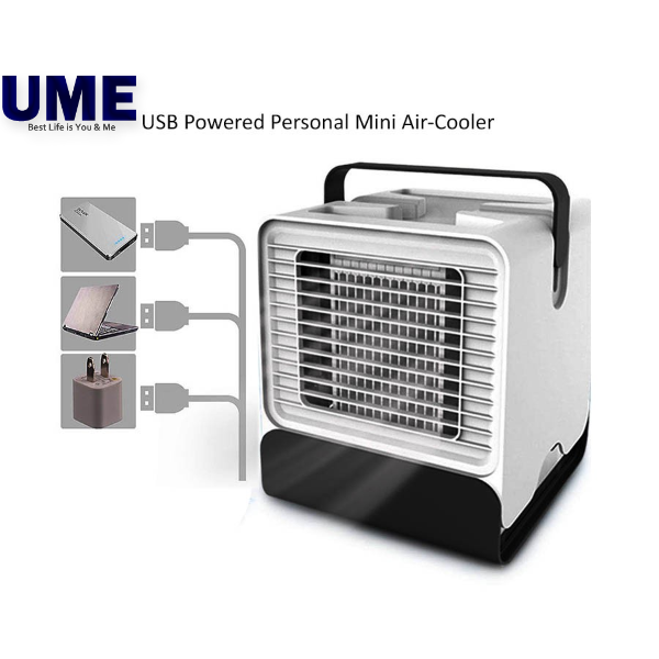 Mini Fan Personal Air Cooler Humidifier, Noiseless Portable USB Air