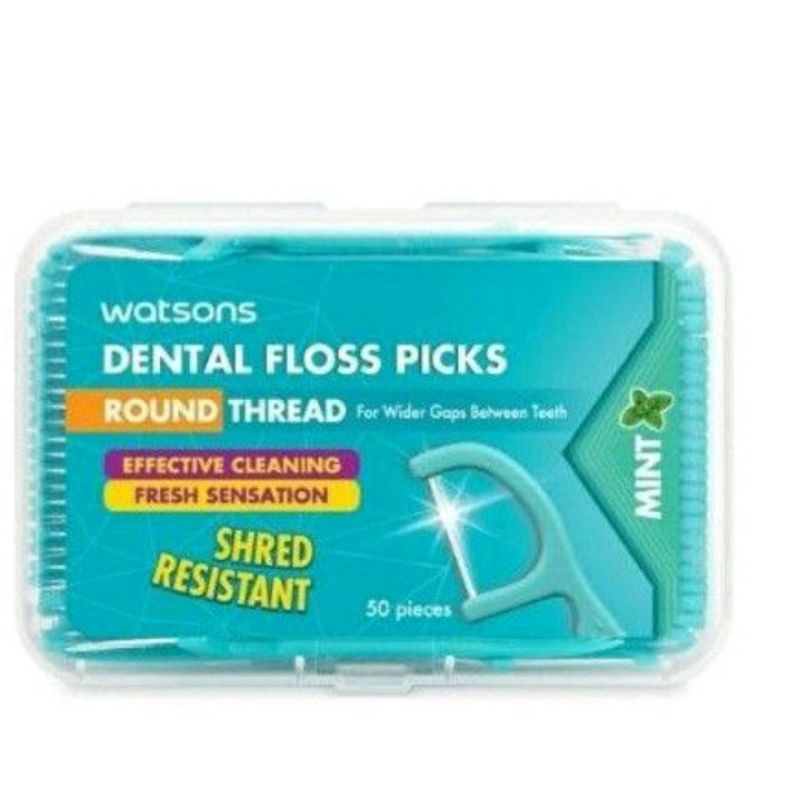 Watsons Dental Floss Picks Round Thread Toothpicks Toothpick 50pcs/1box ...