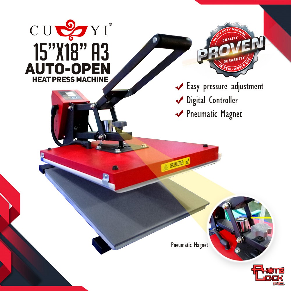 AUTOOPEN CUYI HEAT PRESS A3 SIZE (15*18INCHES) Shopee Philippines