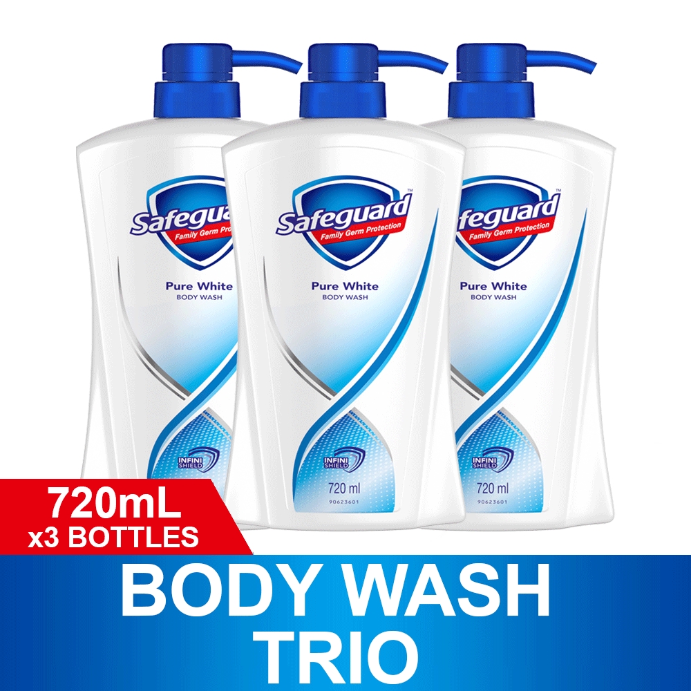 Safeguard Pure White Body Wash (720mL) Trio Shopee Philippines