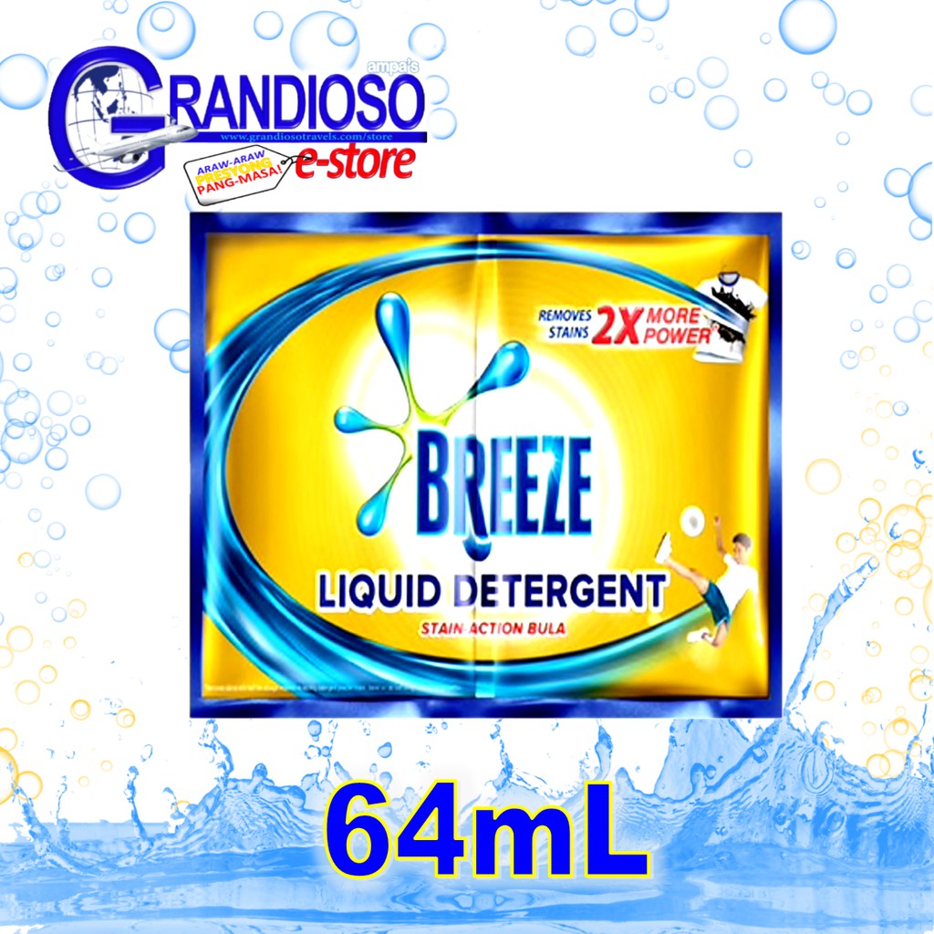 Breeze Liquid Detergent StainAction Bula 6s x 64mL Shopee Philippines