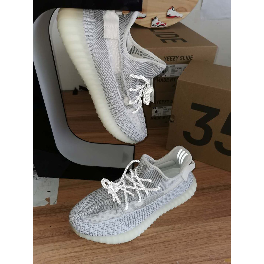 UA Yeezy 350 low cut ' white Static' REFLECTIVE For Mens Womens SIZE 36-45 wAFX | Shopee Philippines