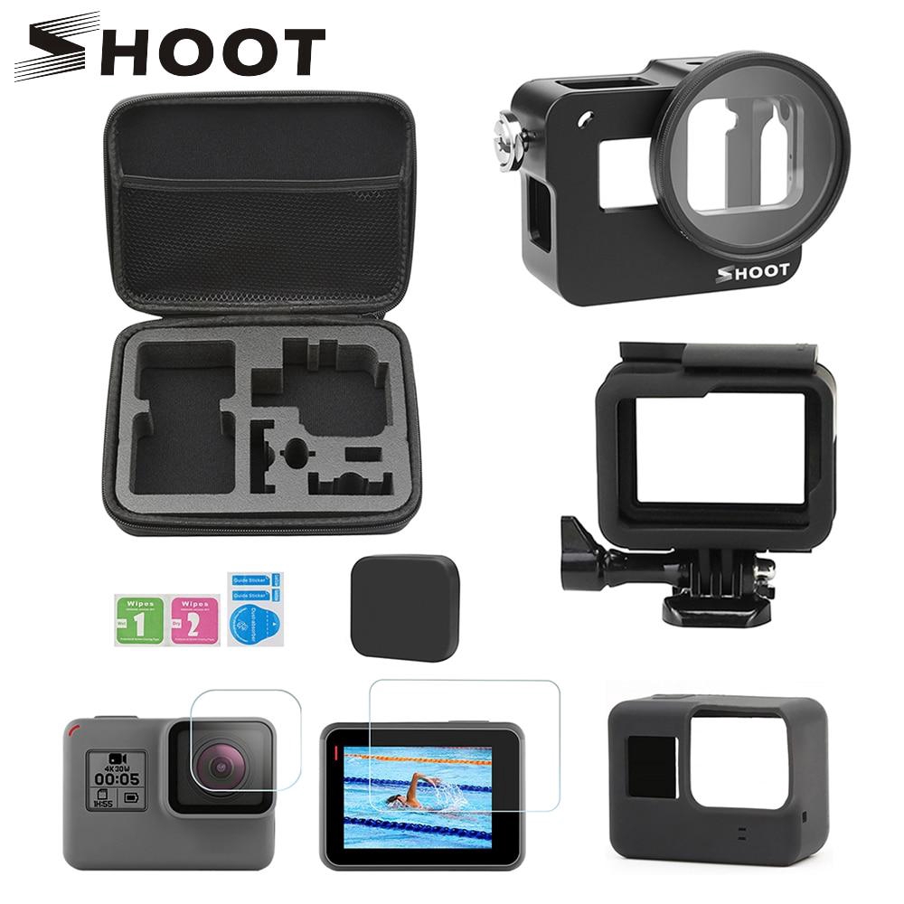 Gopro Hero 7 6 5 Black Cnc Aluminum Alloy Cage Protective Frame Case Lens Cap Screen Pet Film Shopee Philippines