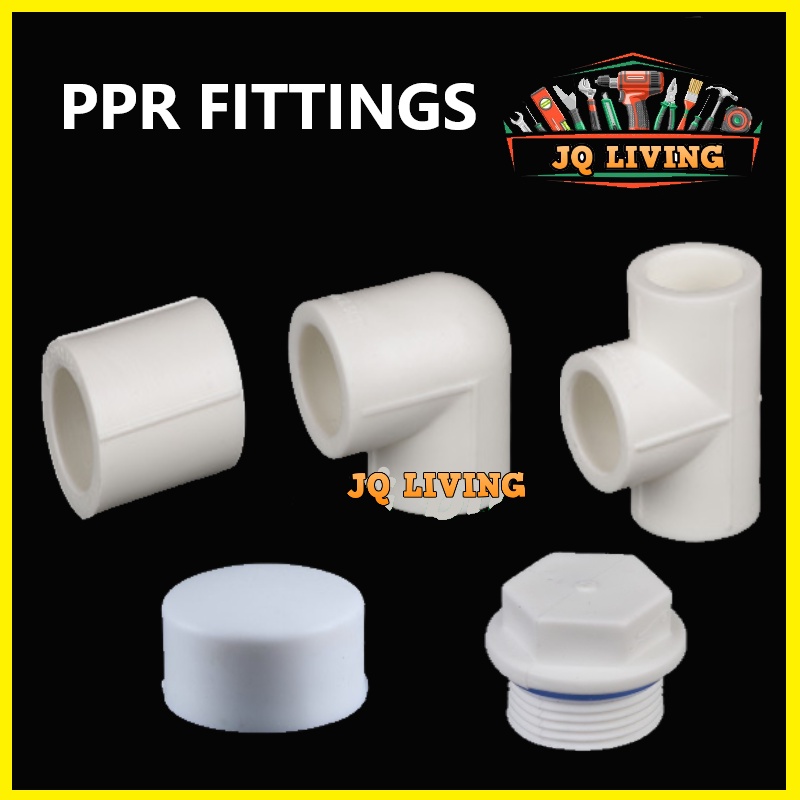 PPR Pipe Fittings ELBOW , COUPLING ,TEE , END CAP , MALE PLUG 1/2