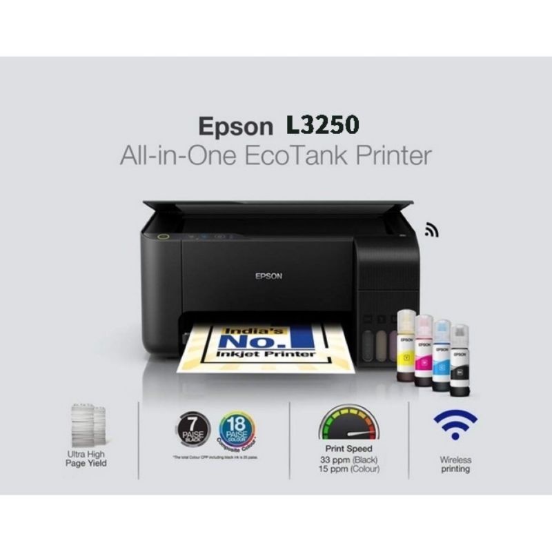 Epson Ecotank L3250 Wi Fi All In One Ink Tank Printer Shopee Philippines 9413