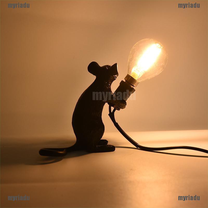 Mrdu Resin Small Mini Mouse Cute Led Desk Lamp Home Decor Desk