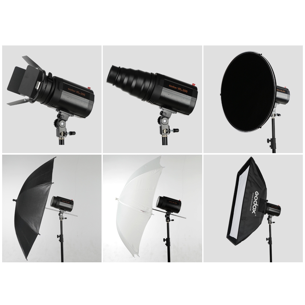 Godox 200W Studio lighting for Photography light Photo Strobe Flash Light Head (Mini Studio Flash) Monolight