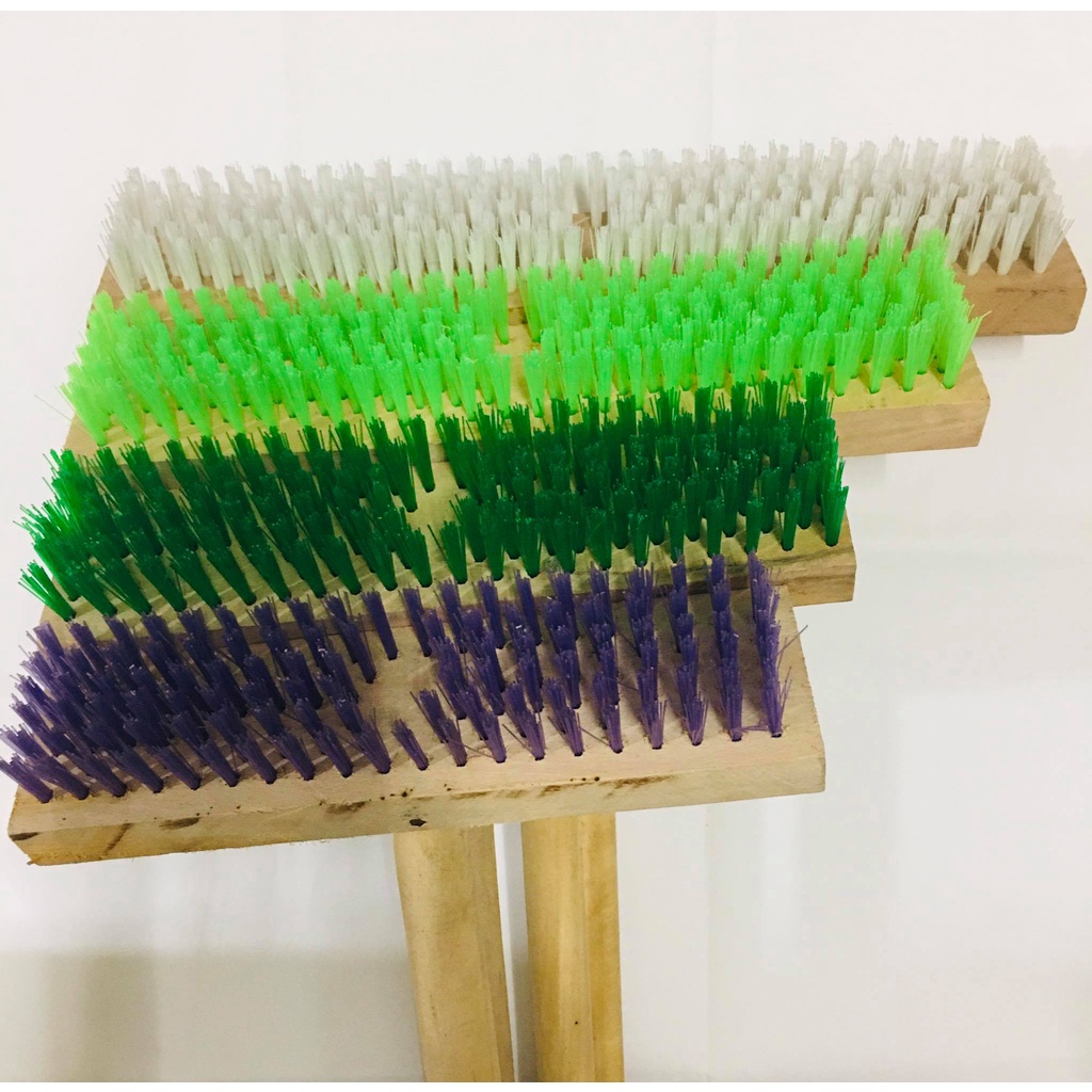 Push Brush Wood (9, 10, 12 & 14 inches brush) 4ft handle Shopee