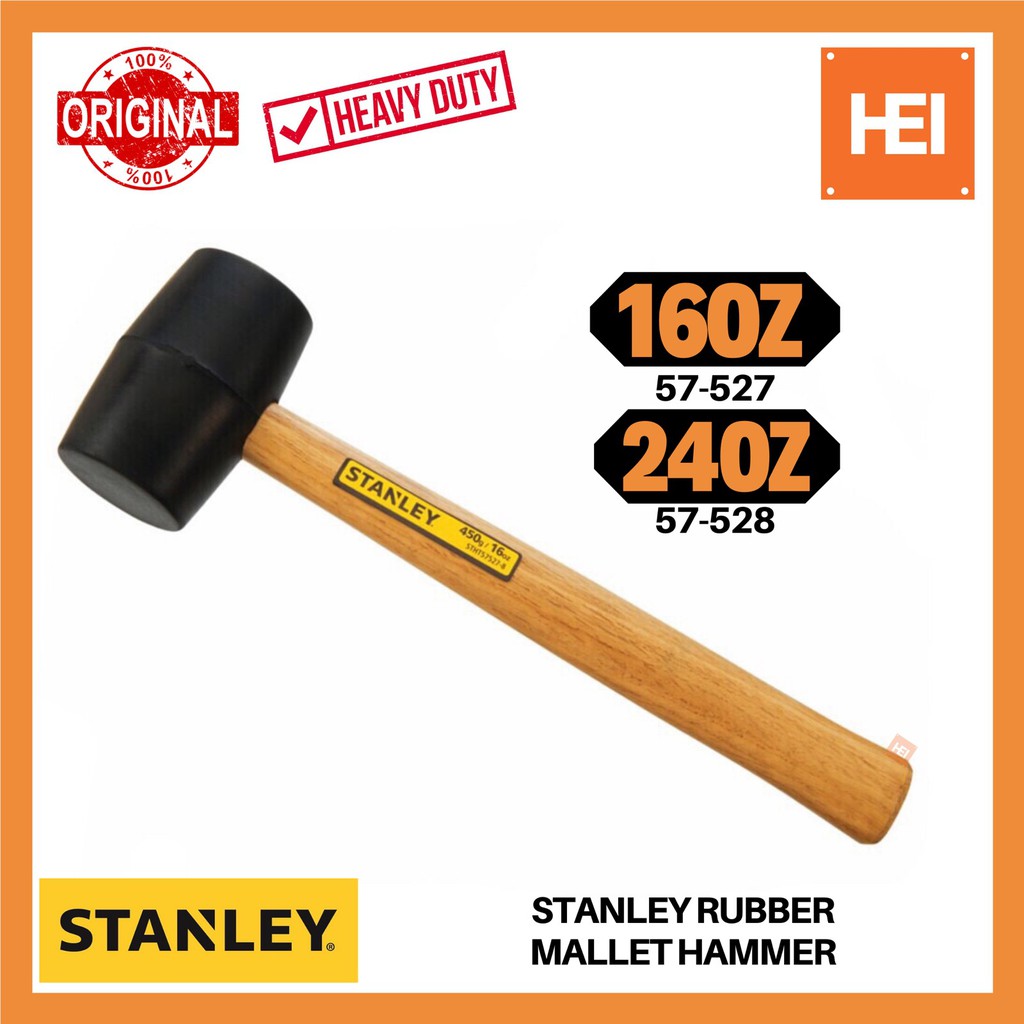 STANLEY Rubber Mallet Hammer 16 oz / 24 oz ORIGINAL Shopee Philippines