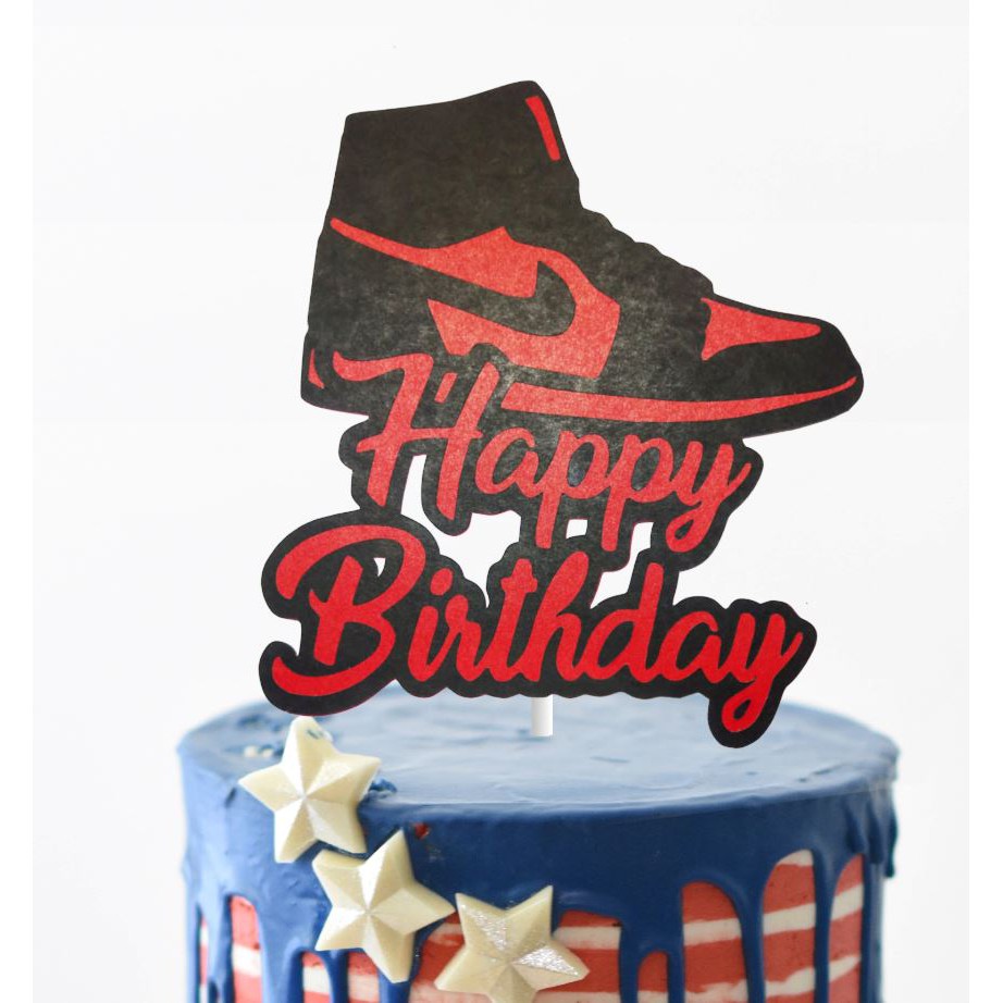 Shoes Sneakers Happy Birthday Cake Topper Shopee Philippines