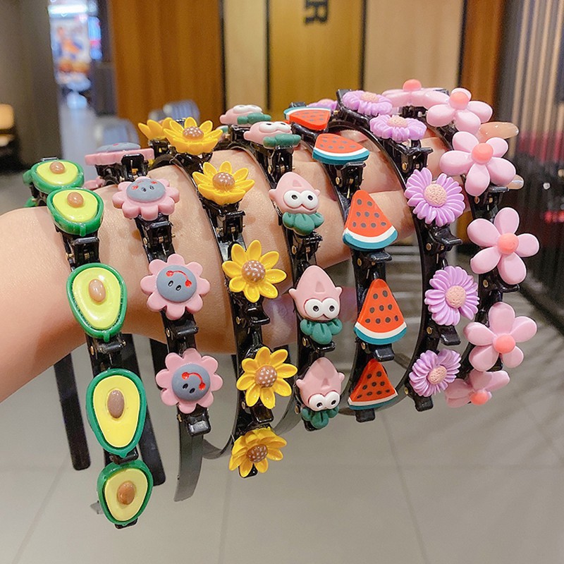 Children's Braided Hair Band Press Hair Headdress Shredded Hair Artifact Hair Accessories Cute Hair Accessories Headbands TCH
