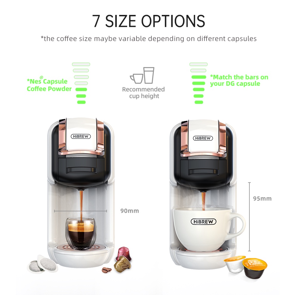 HiBREW 5 in 1 Capsule Coffee Machine Hot/Cold Dolce Gusto Milk ...