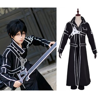 Japanese Anime Sword Art Online Cosplay Kirito Cosplay Costume Kazuto Kirigaya Full Set Men Uniform Cosplay Costumes Shopee Philippines