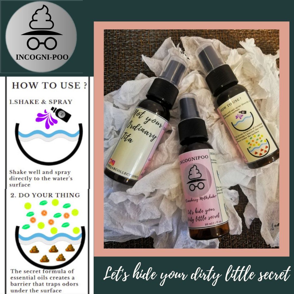 Air fresheners INCOGNIPOO poop spray poo spray toilet spray Stinky Bowl