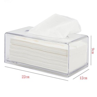 [HOMYL2] Clear Acrylic Tissue Box Napkin Holder Paper Case Cover Home Dining Decor #9