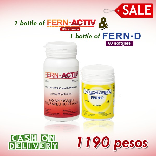 1 bottle of Fern D 60's & 1 bottle of Fern Activ | Shopee Philippines