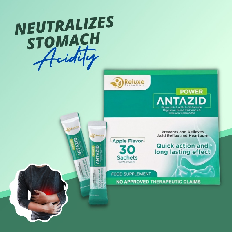 1 Box (30 Sachets) Power Antazid by Reluxe Essentials for Hyperacidity