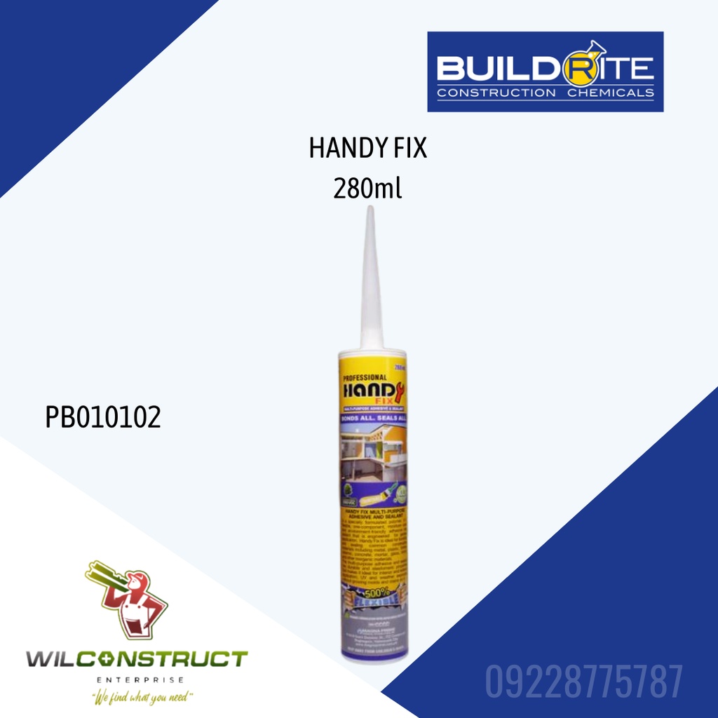 BUILDRITE HANDY FIX MULTIPURPOSE ADHESIVE & SEALANT 280ml | Shopee ...