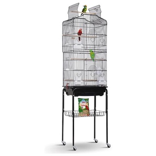 ☌✔64-Inch Open Standing Bird Cage with Rolling Stand for Parrots Lovebirds Parakeets Cockatiel Mediu