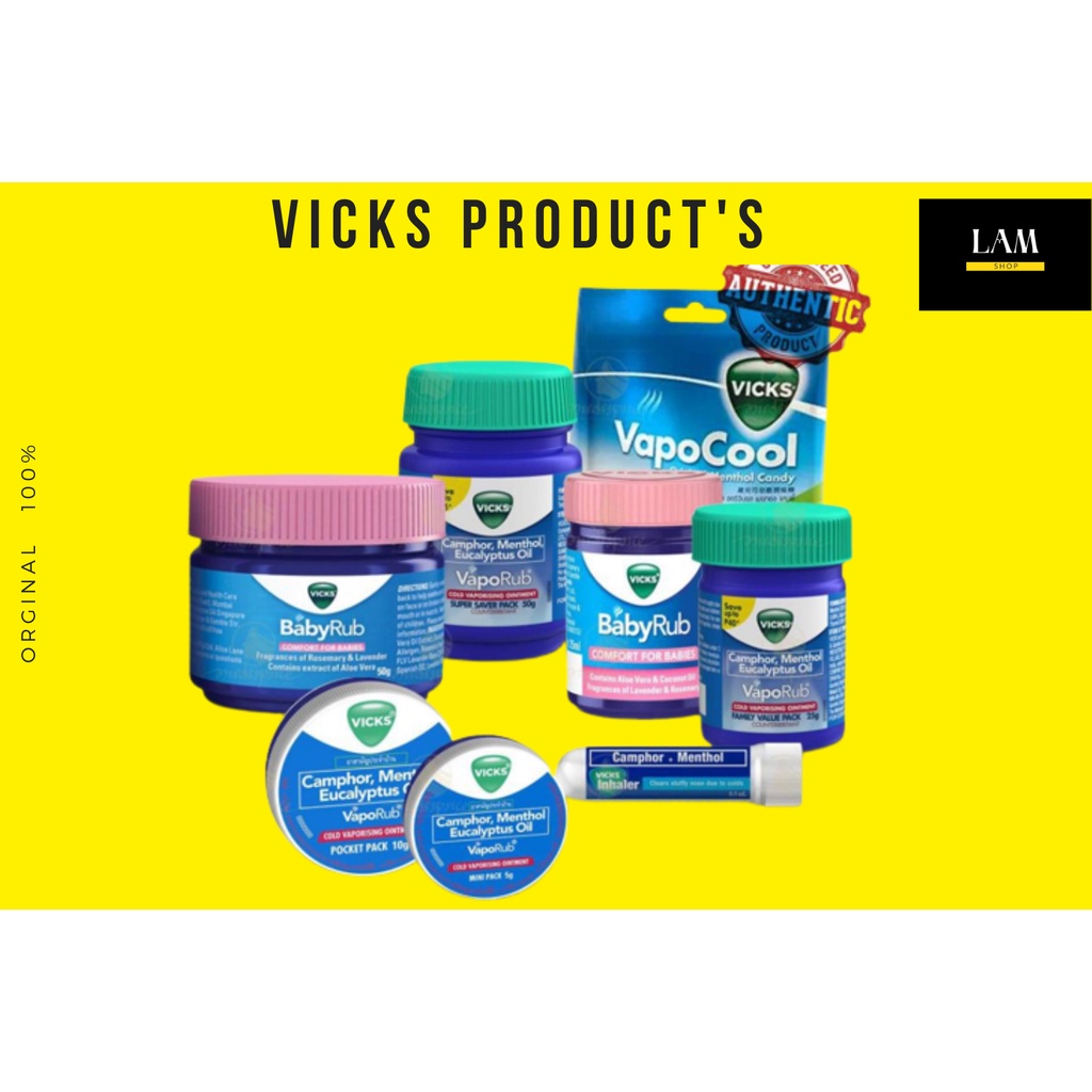 Vicks Vaporub / Baby Rub / Inhaler / Formula 44 Syrup 5g/10g/25g/50g