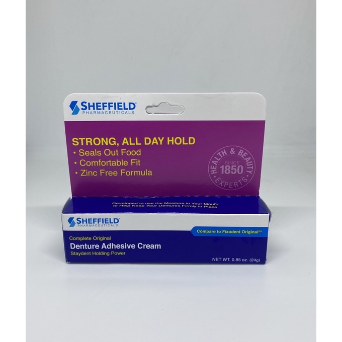 Sheffield Denture Adhesive Cream 24g Shopee Philippines