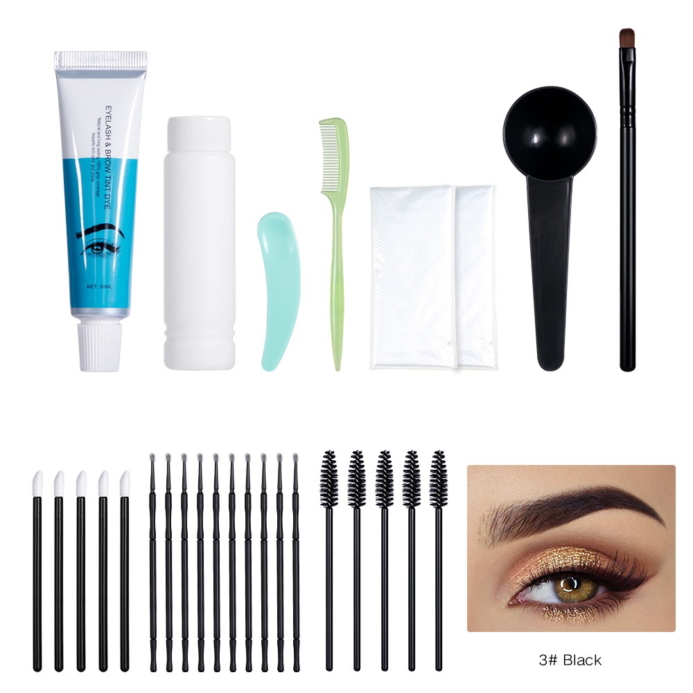 Lakerain Professional Eyelashes Eyebrow Beard Mustache Hair Dye Paste Tint Kit Permanent Mascara Color Brow And Lashes Dye Comb Brush Set Shopee Philippines