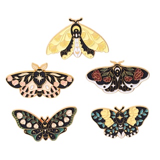 Ready Stock Fast Shipping Free Anti-Exposure Brooch Moth Butterfly Insect Cartoon Cute Japanese Metal Badge Student Biological Ba #5