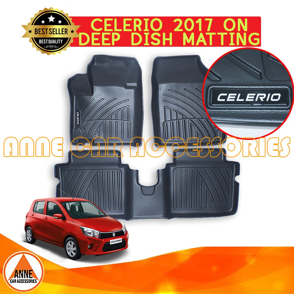 TPE Car Deep Dish Matting for Suzuki Celerio Hatchback 2017 On OEM Rubber Matting Floor Liner