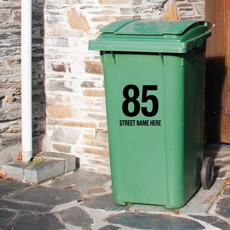 Personalized custom wall stickers drop shipping custom trash bin decal ...